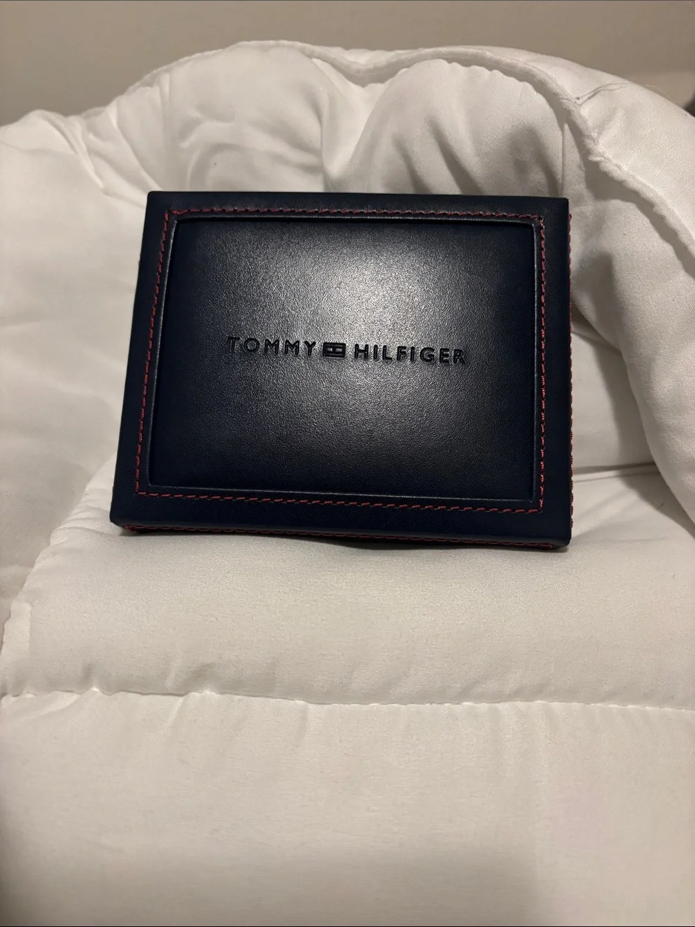 Tommy Hilfiger Brown Leather Men's Wallet with Flag Accent